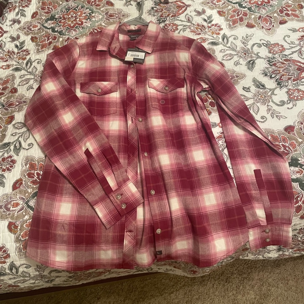 Eddie Bauer classic women’s flannel XS pink